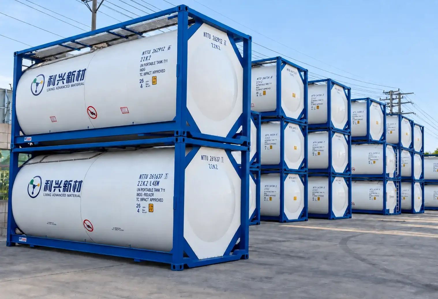 Tank container yard at the Lixing site
